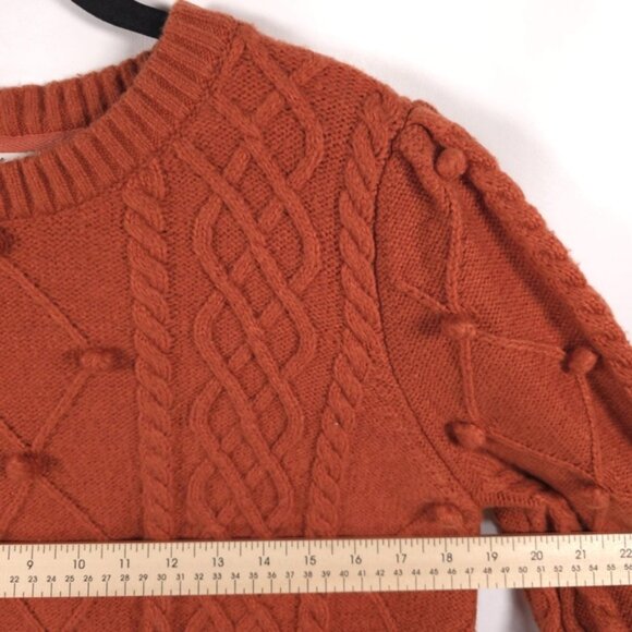 For Love & Lemons Women’s Florentina Sweater Ginger Orange‎ KFA20S403 Size XS - Picture 7 of 14